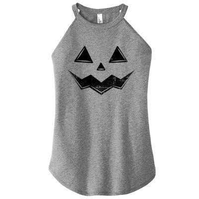 Halloween Costume Jack O Lantern Pumpkin Face Funny Halloween Gift Women's Perfect Tri Rocker Tank