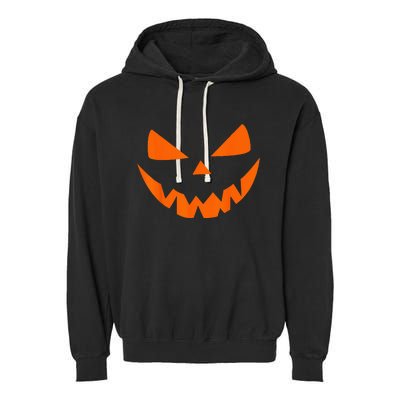 Halloween Costume Jack O Lantern Pumpkin Face Women Men Garment-Dyed Fleece Hoodie