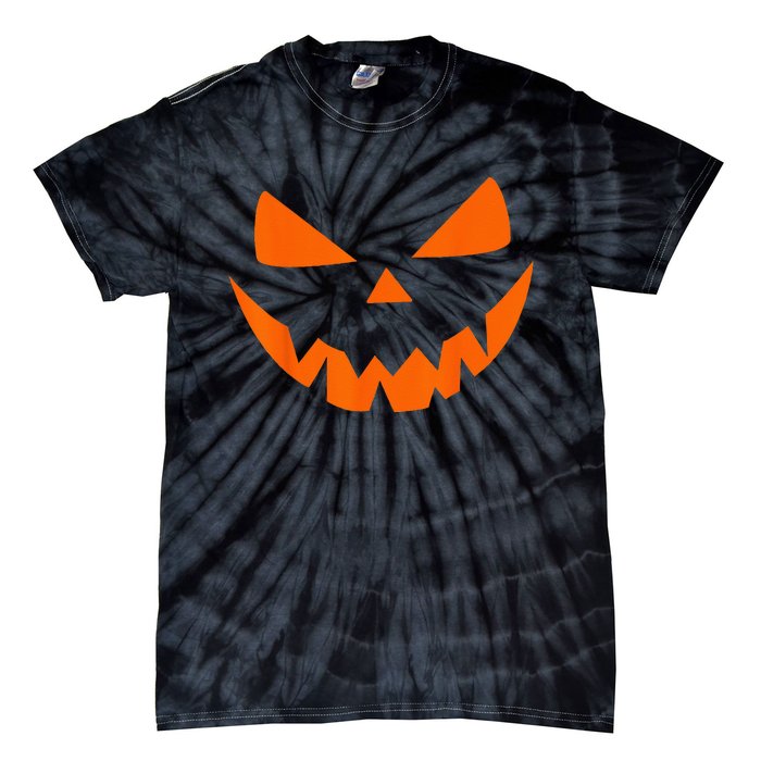 Halloween Costume Jack O Lantern Pumpkin Face Women Men Tie-Dye T-Shirt