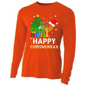 Happy Chrismukkah Jewish Christmas Hanukkah Holiday Chanukah Cooling Performance Long Sleeve Crew