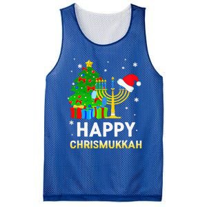 Happy Chrismukkah Jewish Christmas Hanukkah Holiday Chanukah Mesh Reversible Basketball Jersey Tank