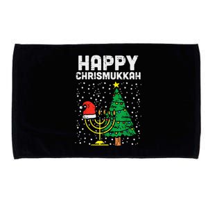 Happy Christmukkah Jewish Christmas Hanukkah Chanukah Gift Gift Microfiber Hand Towel