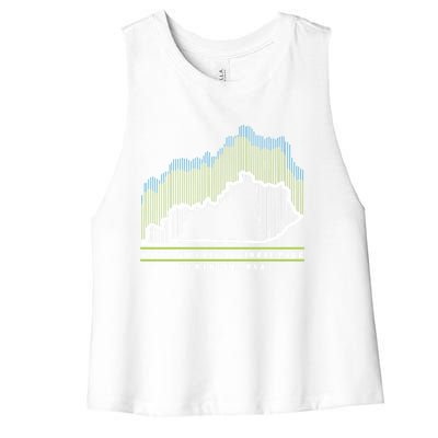 Hiking Camping Kayaking Fishing Nature Lover Family Souvenir Meaningful Gift Women's Racerback Cropped Tank