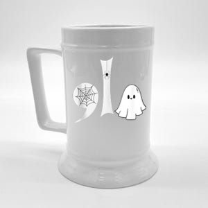 Halloween Comma La Kamala Harris 2024 Boo Ghost Beer Stein