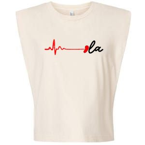 Heartbeat Comma La Kamala Harris For President 2024 Election Garment-Dyed Women's Muscle Tee