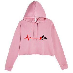 Heartbeat Comma La Kamala Harris For President 2024 Election Crop Fleece Hoodie