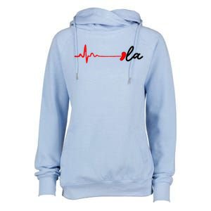 Heartbeat Comma La Kamala Harris For President 2024 Election Womens Funnel Neck Pullover Hood