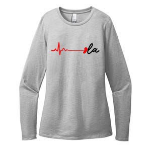 Heartbeat Comma La Kamala Harris For President 2024 Election Womens CVC Long Sleeve Shirt