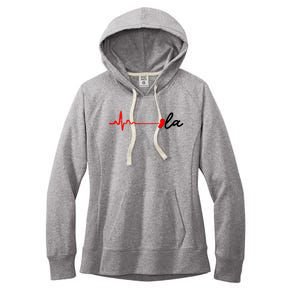 Heartbeat Comma La Kamala Harris For President 2024 Election Women's Fleece Hoodie