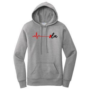 Heartbeat Comma La Kamala Harris For President 2024 Election Women's Pullover Hoodie