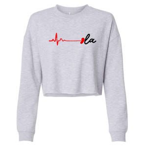 Heartbeat Comma La Kamala Harris For President 2024 Election Cropped Pullover Crew