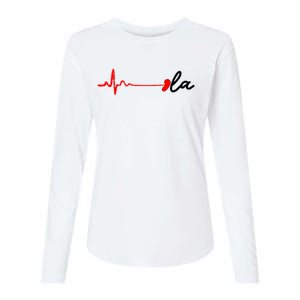 Heartbeat Comma La Kamala Harris For President 2024 Election Womens Cotton Relaxed Long Sleeve T-Shirt