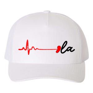 Heartbeat Comma La Kamala Harris For President 2024 Election Yupoong Adult 5-Panel Trucker Hat