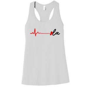 Heartbeat Comma La Kamala Harris For President 2024 Election Women's Racerback Tank