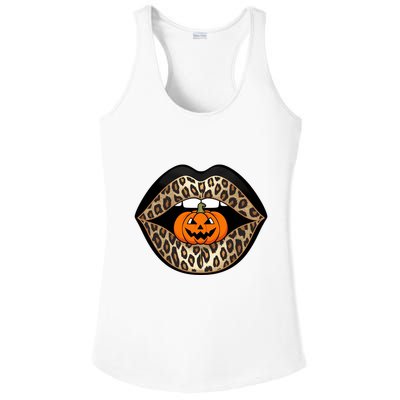 Halloween Cheetah Lips Pumpkin Stylish And Spooky Ladies PosiCharge Competitor Racerback Tank