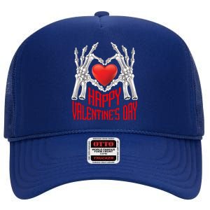 Heart Couples Love Husband Wife Happy Valentine's Day Cool Gift High Crown Mesh Back Trucker Hat