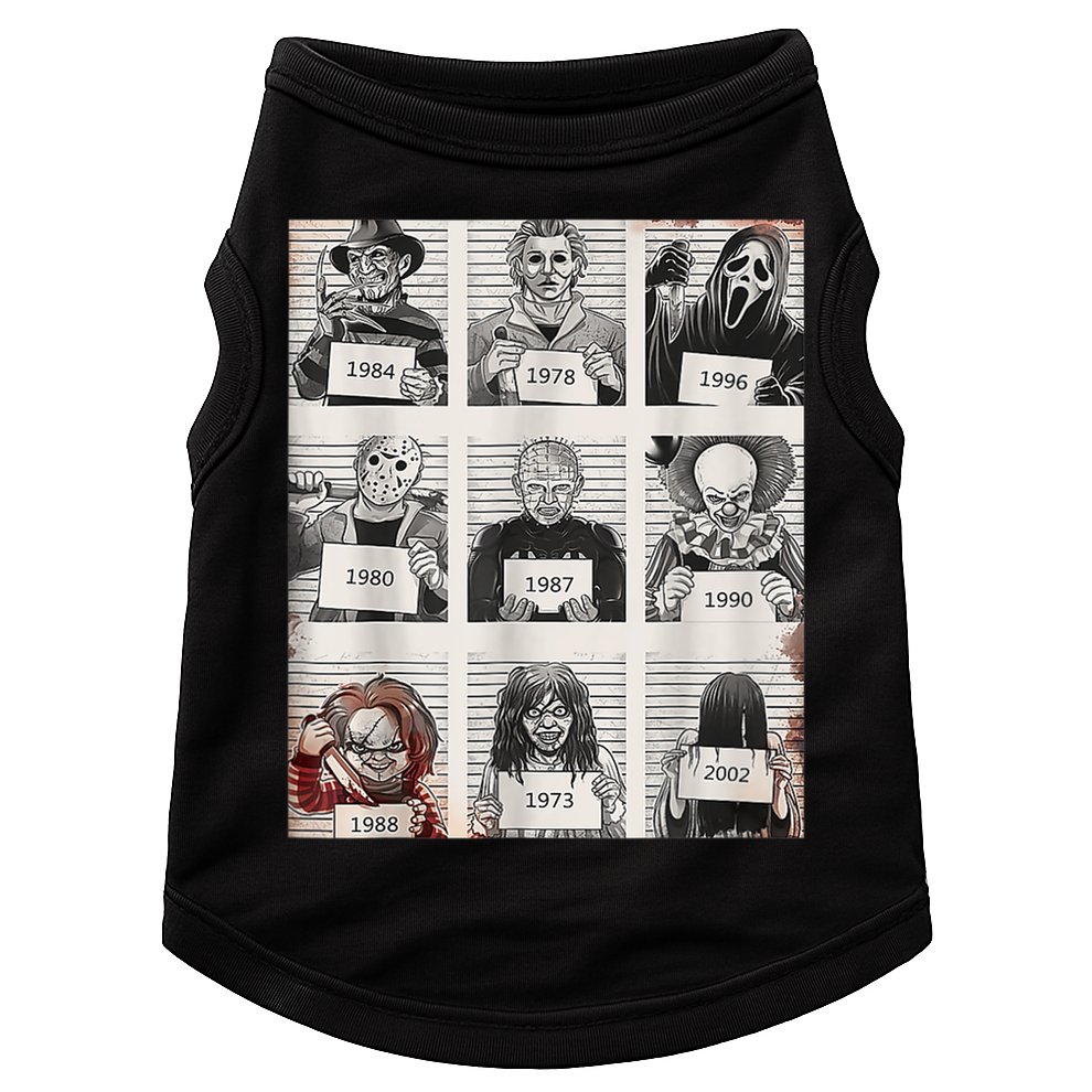 Halloween Creepy Legends Killer Mugshots Horror Fan Doggie Tank