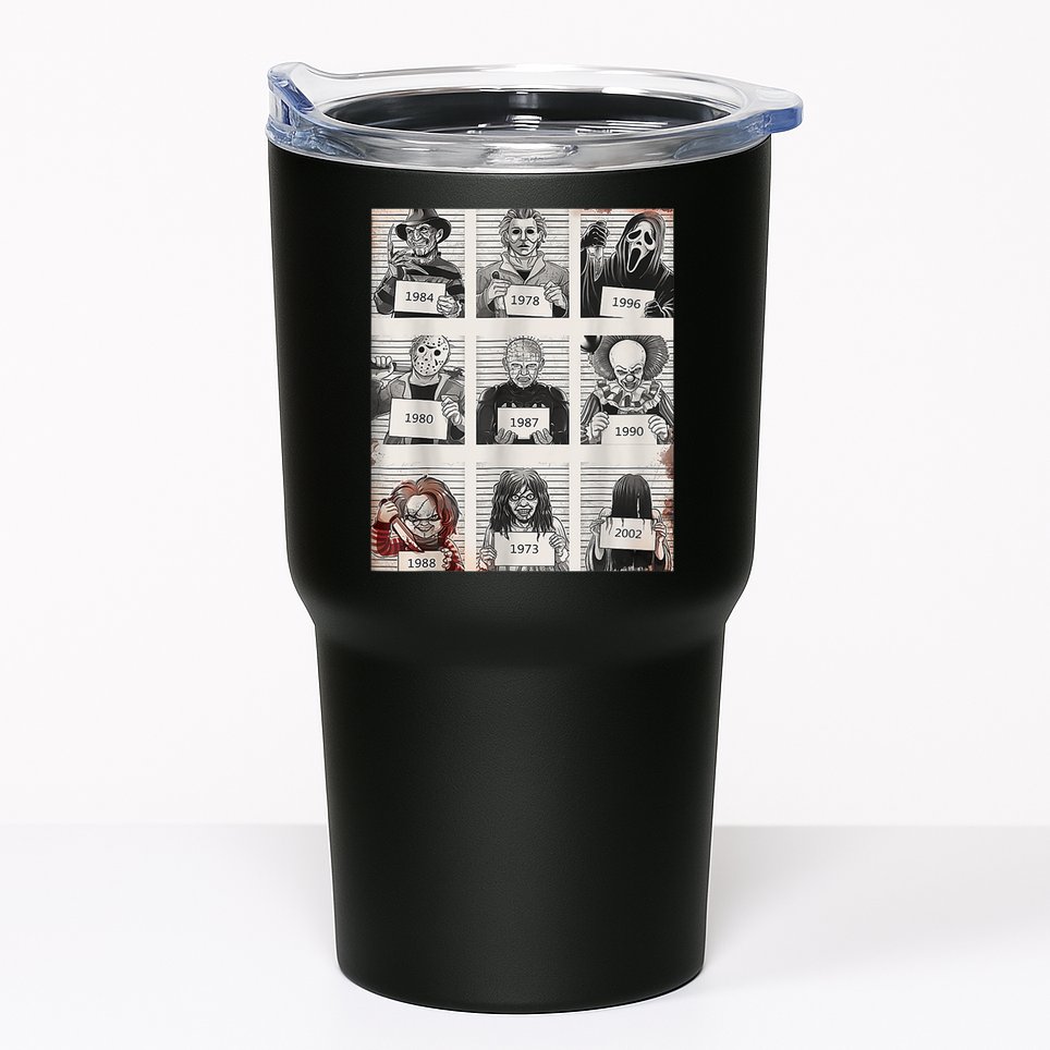 Halloween Creepy Legends Killer Mugshots Horror Fan Tumbler