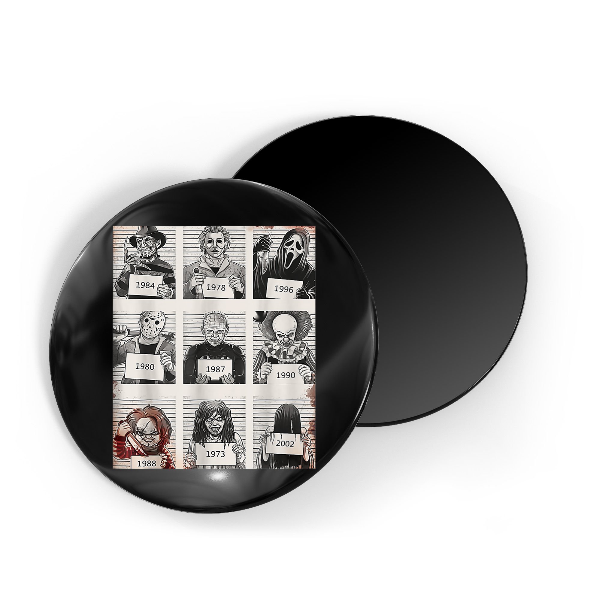 Halloween Creepy Legends Killer Mugshots Horror Fan Magnet
