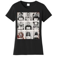 Halloween Creepy Legends Killer Mugshots Horror Fan Women's T-Shirt