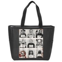 Halloween Creepy Legends Killer Mugshots Horror Fan Zip Tote Bag