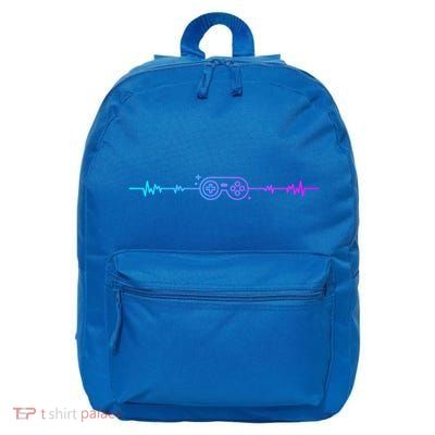 Heartbeat Controller Love Gaming Retro Video Game Cool Gamer Funny Gift 16 in Basic Backpack