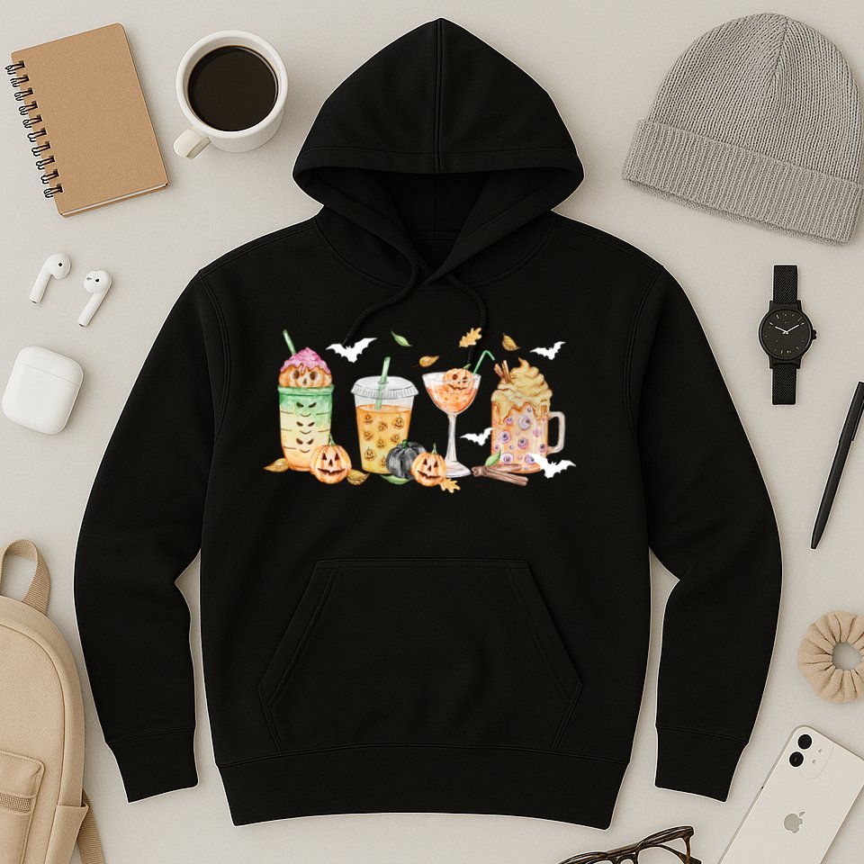 Halloween Coffee Latte Lover Hoodie