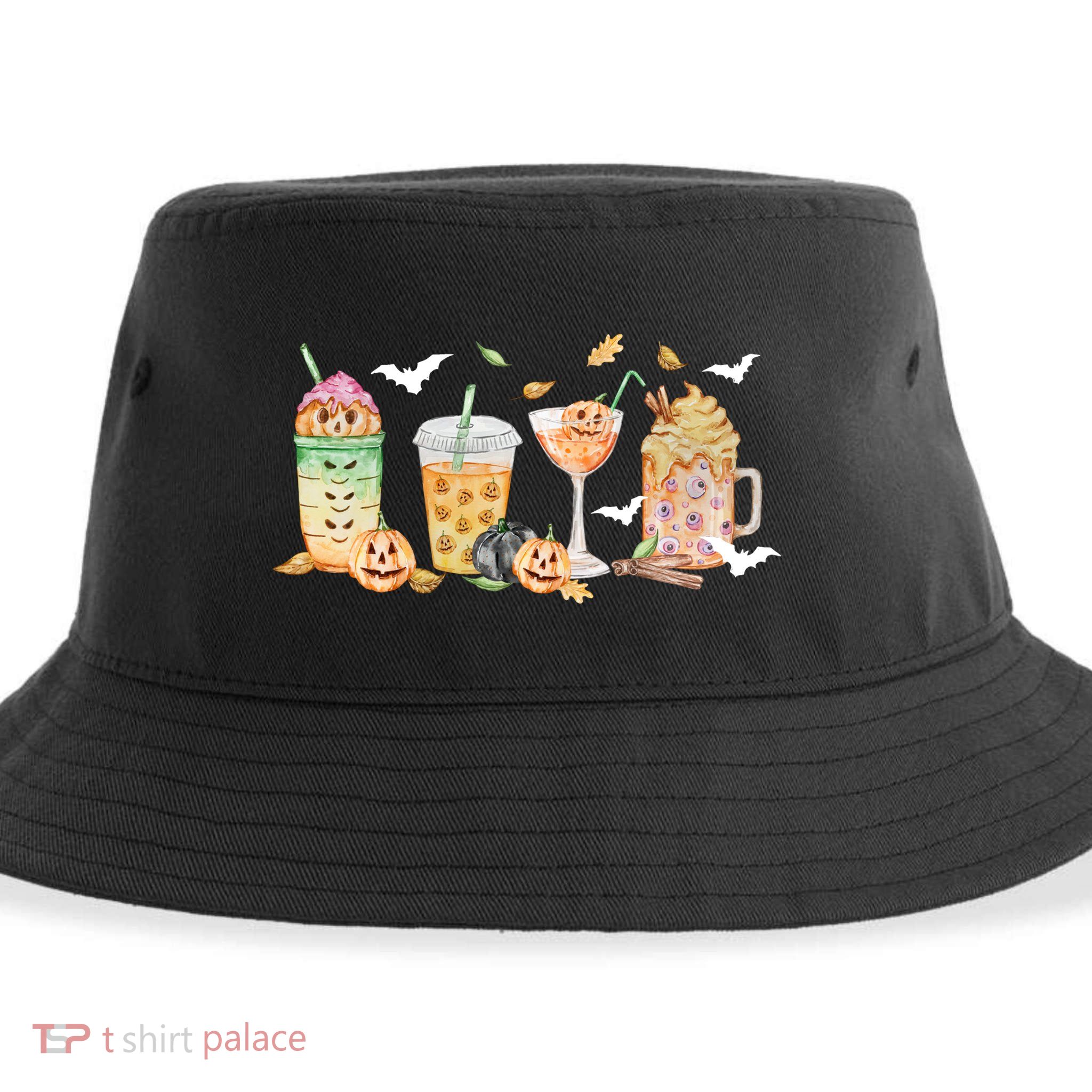 Halloween Coffee Latte Lover Sustainable Bucket Hat