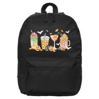 Halloween Coffee Latte Lover 16 in Basic Backpack