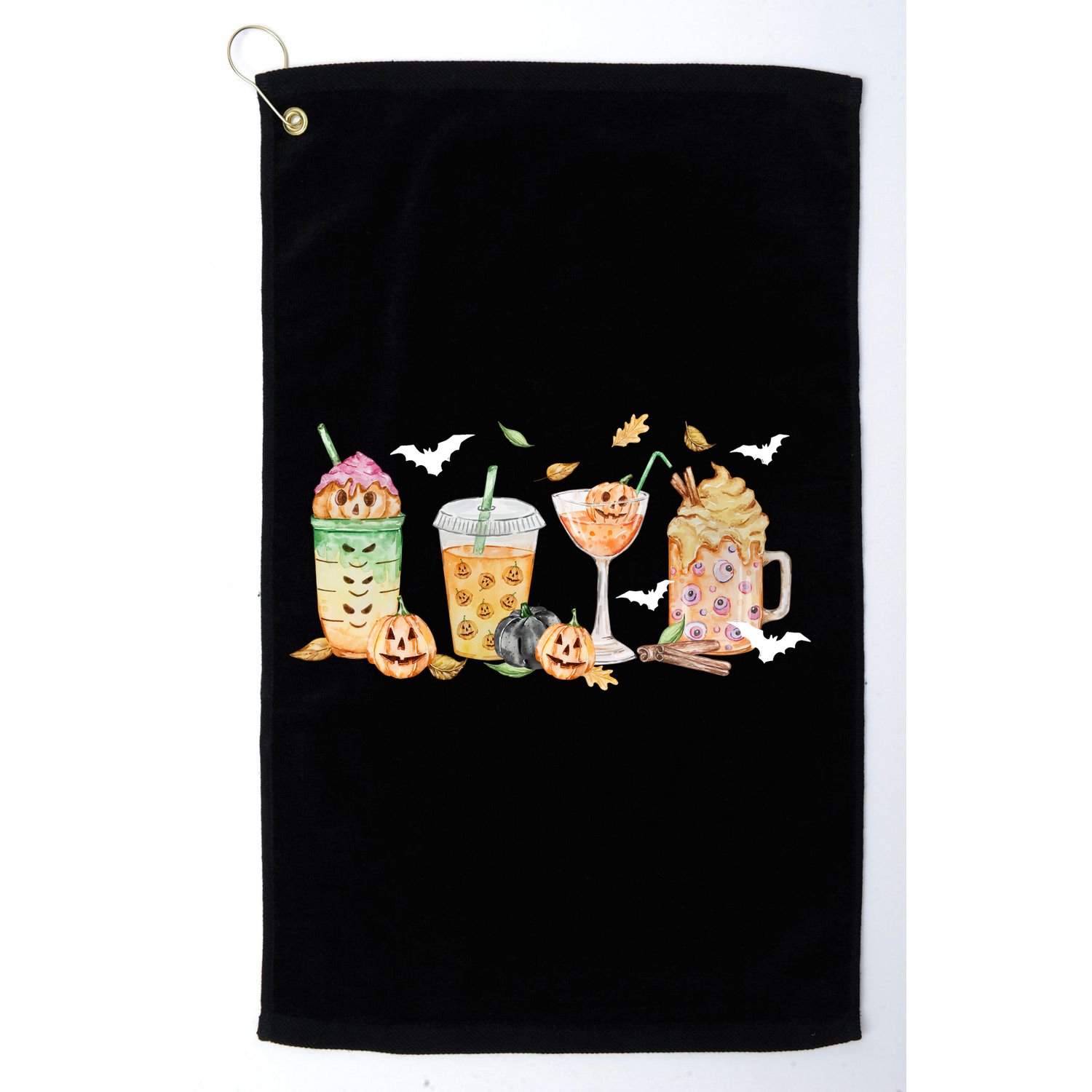 Halloween Coffee Latte Lover Golf Towel