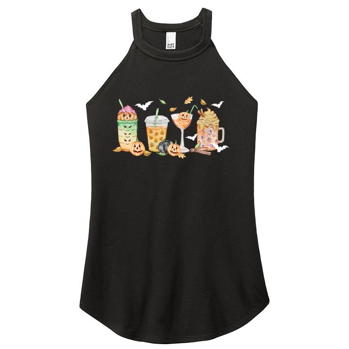 Halloween Coffee Latte Lover Women's Perfect Tri Rocker Tank