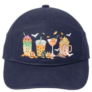 Halloween Coffee Latte Lover 7-Panel Snapback Hat