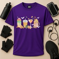 Halloween Coffee Latte Lover Cooling Performance Crew T-Shirt