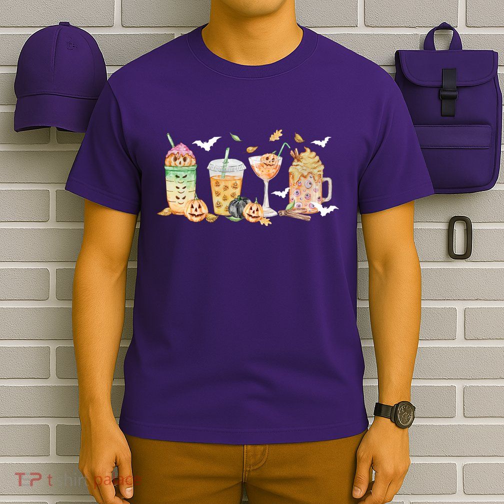 Halloween Coffee Latte Lover T-Shirt
