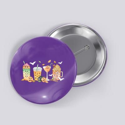 Halloween Coffee Latte Lover Button