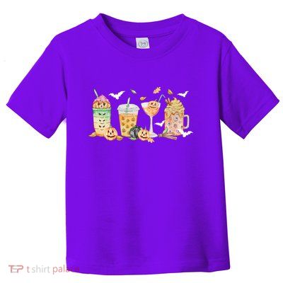 Halloween Coffee Latte Lover Toddler T-Shirt