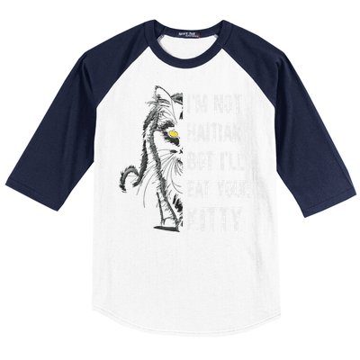 Haitian Cat Lover Kitty Lover Baseball Sleeve Shirt