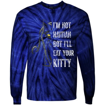 Haitian Cat Lover Kitty Lover Tie-Dye Long Sleeve Shirt