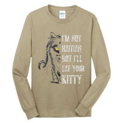 Haitian Cat Lover Kitty Lover Tall Long Sleeve T-Shirt