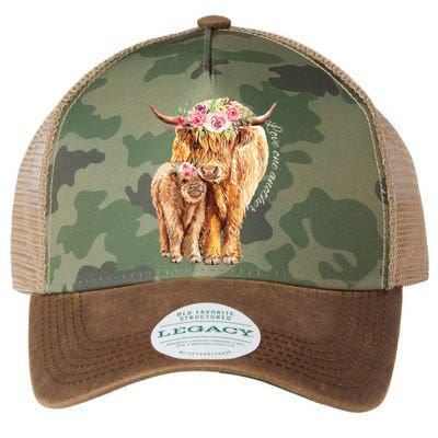 Highland Cattle Lover Cow Calf Farm Love One Another Cute Legacy Tie Dye Trucker Hat