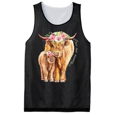 Highland Cattle Lover Cow Calf Farm Love One Another Cute Mesh Reversible Basketball Jersey Tank