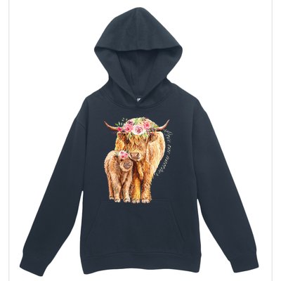 Highland Cattle Lover Cow Calf Farm Love One Another Cute Urban Pullover Hoodie