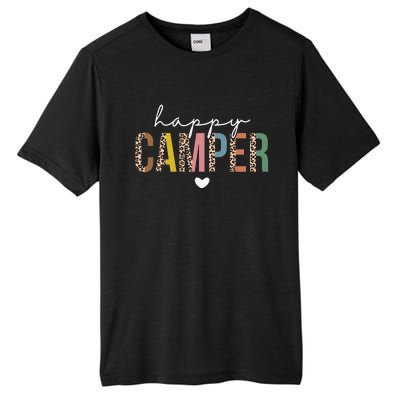 Happy Camper Leopard Camping Lover Outdoor Activities Camper Tall Fusion ChromaSoft Performance T-Shirt