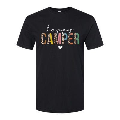 Happy Camper Leopard Camping Lover Outdoor Activities Camper Softstyle® CVC T-Shirt