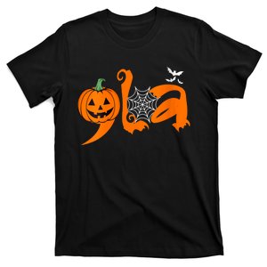 Halloween Comma La Kamala Harris 2024 Pumpkin T-Shirt