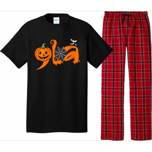 Halloween Comma La Kamala Harris 2024 Pumpkin Pajama Set