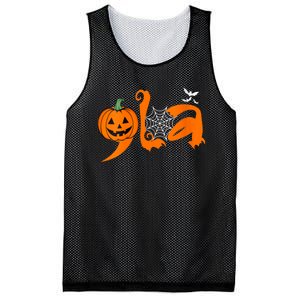 Halloween Comma La Kamala Harris 2024 Pumpkin Mesh Reversible Basketball Jersey Tank