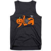 Halloween Comma La Kamala Harris 2024 Pumpkin Tank Top