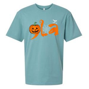 Halloween Comma La Kamala Harris 2024 Pumpkin Sueded Cloud Jersey T-Shirt