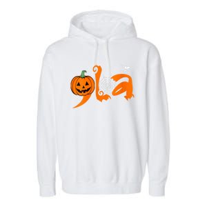 Halloween Comma La Kamala Harris 2024 Pumpkin Garment-Dyed Fleece Hoodie